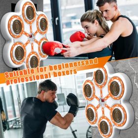 Six-key boxing target-white body-white keys-orange light-brown. Smart Music Boxing Machine & Target with LED Lights & Music Sync Six-key boxing target-white body-white keys-orange light-brown. Smart Music Boxing Machine & Target with LED Lights & Music Sync