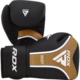 RDX BOXING GLOVES AURA PLUS T-17 for Beginners through advanced users (Color: BLACK GOLDEN, size: 10oz) RDX BOXING GLOVES AURA PLUS T-17 for Beginners through advanced users (Color: BLACK GOLDEN, size: 10oz)